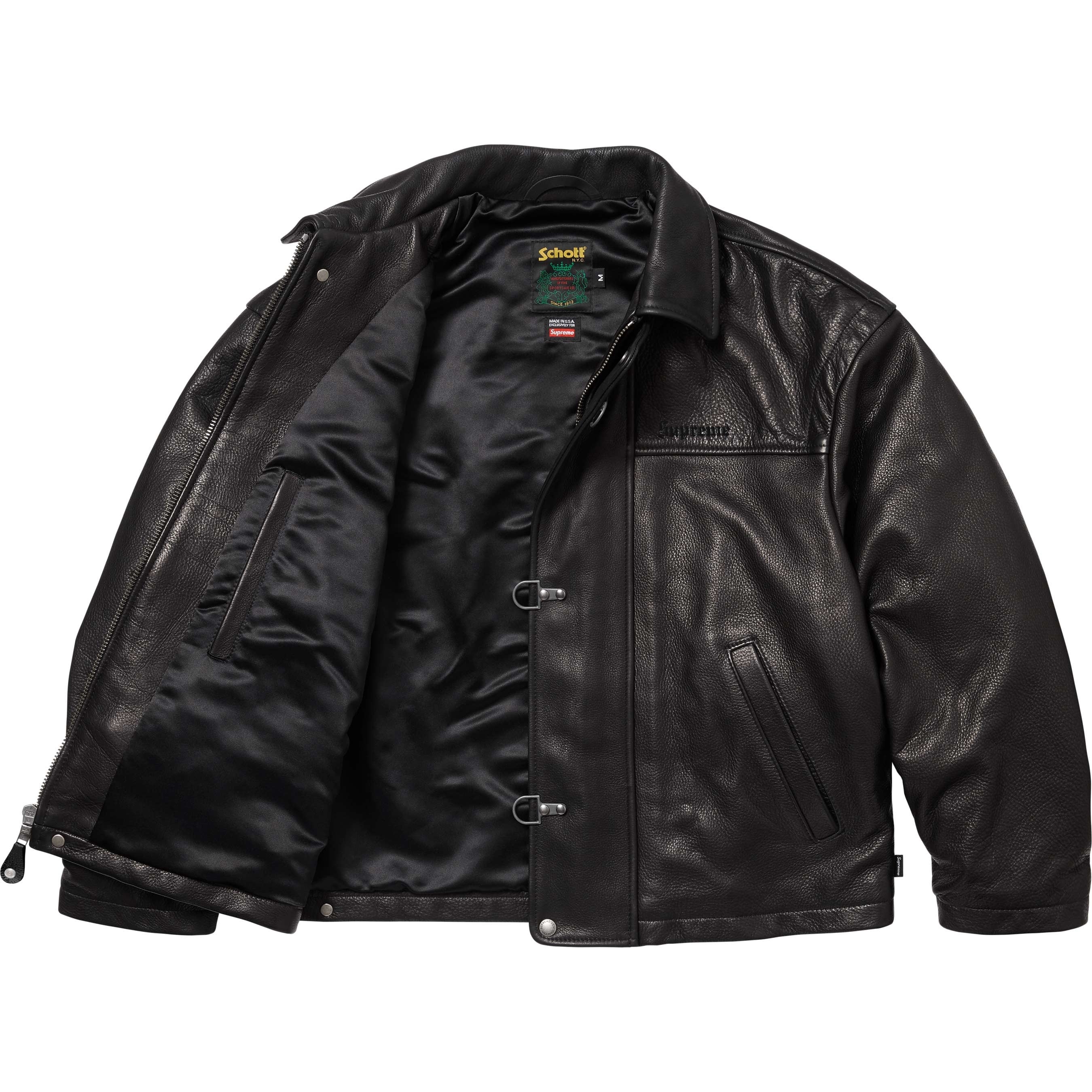 Supreme®/Schott® Leather Clip Jacket view 4